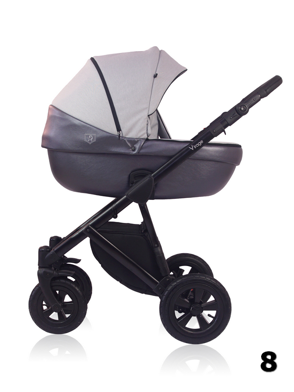 Virage Premium Prampol - baby stroller with the addition of eco leather in gray